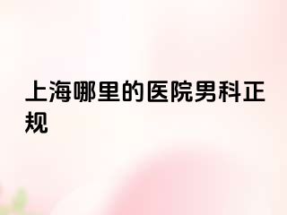 上海哪里的医院男科正规