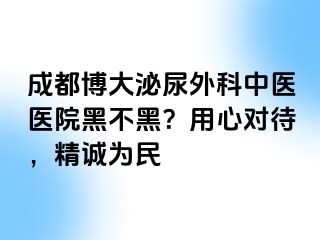 成都博大泌尿外科中医医院黑不黑？用心对待，精诚为民