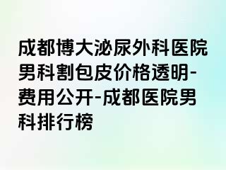 成都博大泌尿外科医院男科割包皮价格透明-费用公开-成都医院男科排行榜